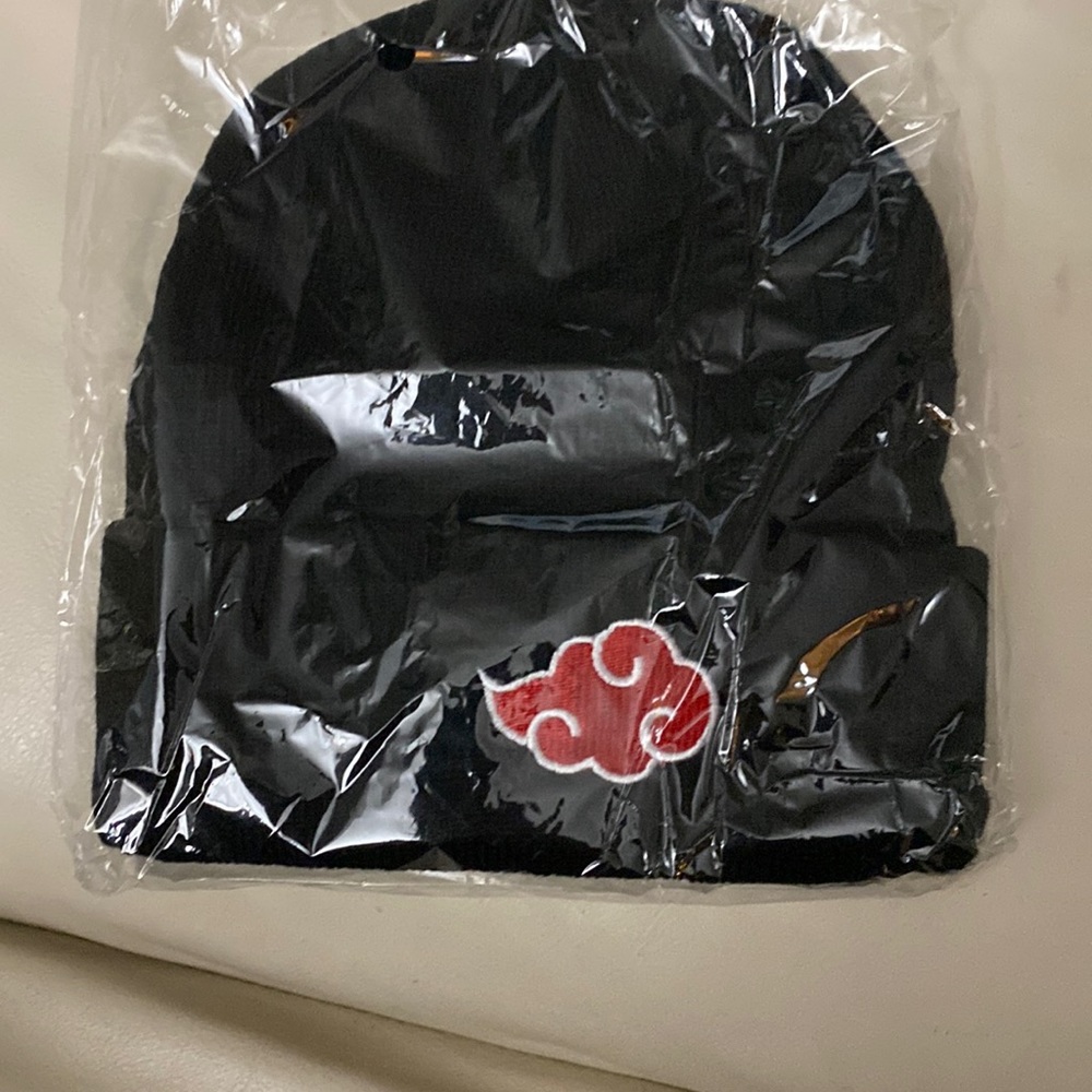Black akatsuki red cloud hat beanie